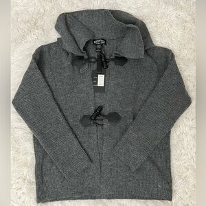 Charcoal Gray Toggle Sweater Cardigan